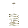 Whirlwind 4 Light 17"w Aged Silver Spiral Pendant Ceiling Elk Lighting 