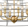 Dayton 6 Pendant Oil Rubbed Bronze/Satin Brass Ceiling Elk Lighting 