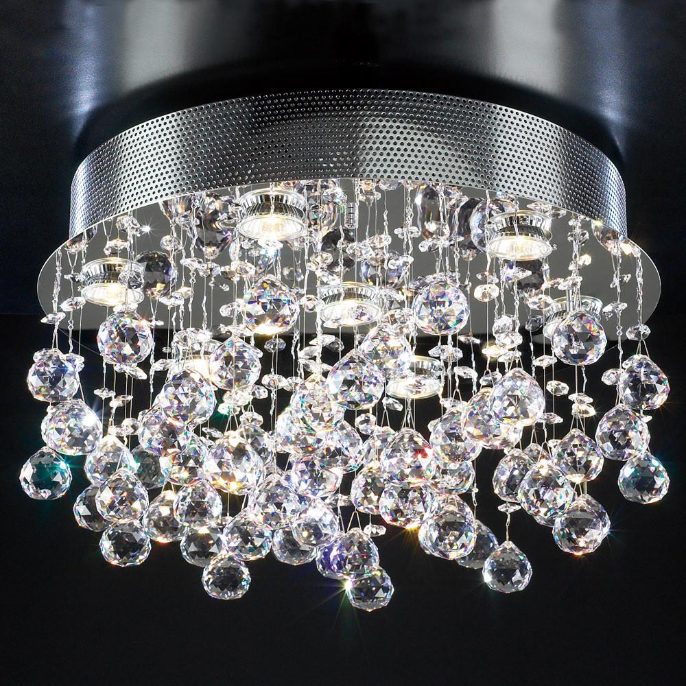 Beverly 20"w Flush Mount Crystal Ceiling Fixture Ceiling PLC Lighting 