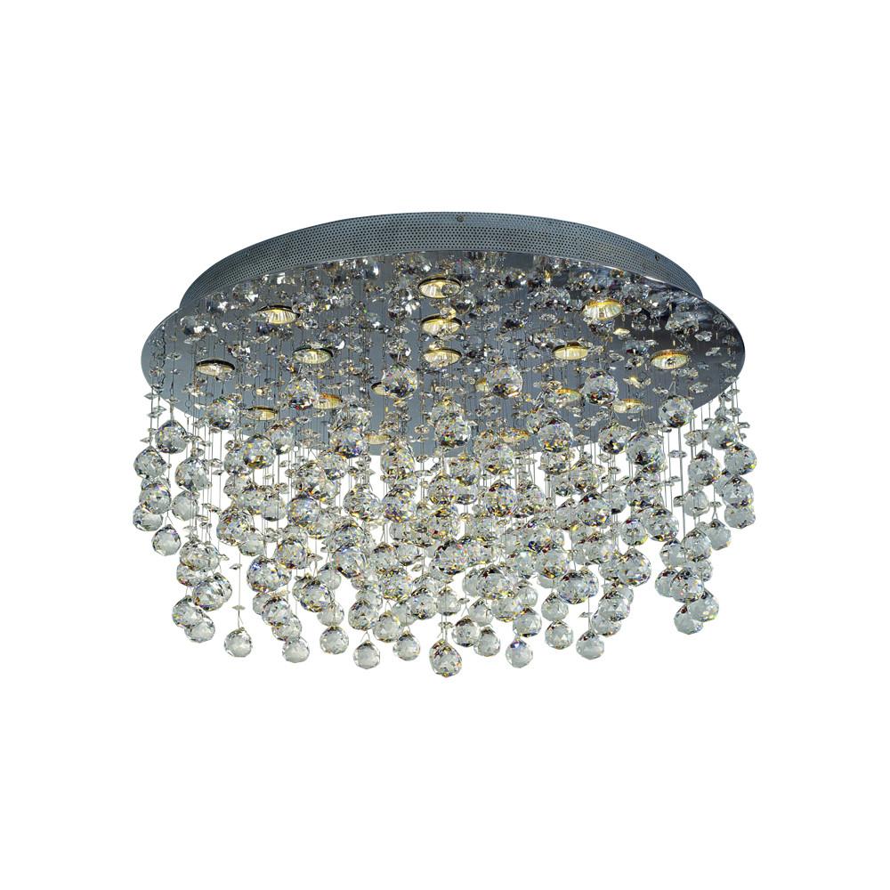 Beverly 32"w Flush Mount Crystal Ceiling Fixture Ceiling PLC Lighting 