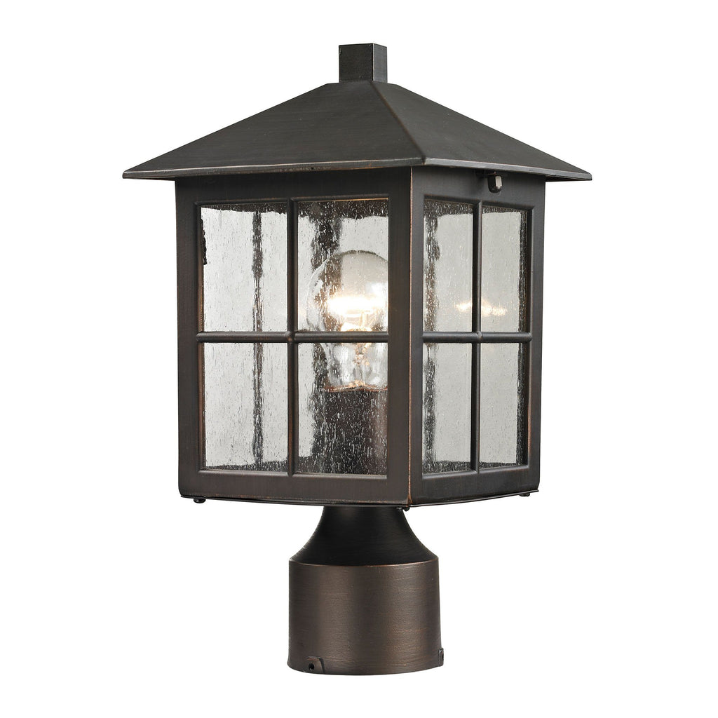 Shaker Heights 1-Light Post Mount Lantern in Hazelnut Bronze - Medium Outdoor Lighting Thomas Lighting 