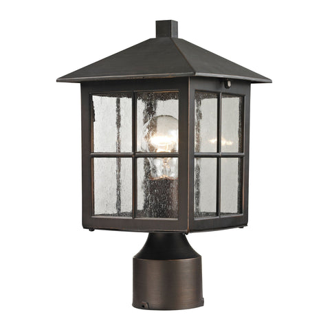 Shaker Heights 1-Light Post Mount Lantern in Hazelnut Bronze - Medium Outdoor Lighting Thomas Lighting 
