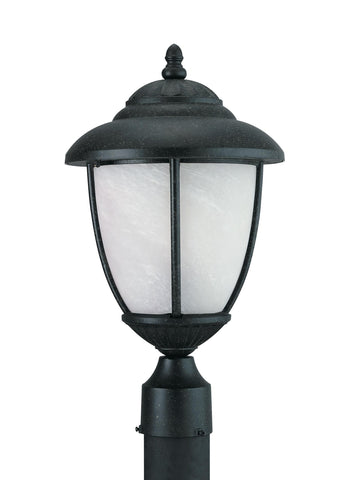 Yorktown One Light Outdoor Post Lantern - Forged Iron Outdoor Sea Gull Lighting 