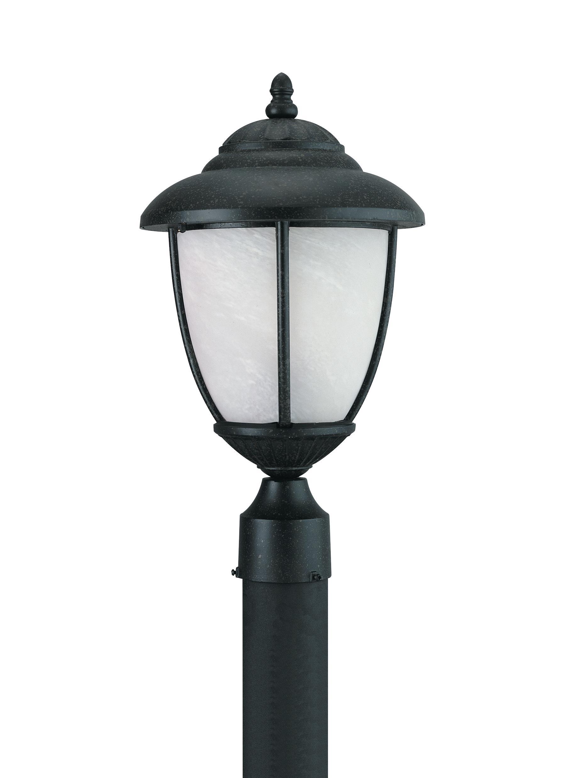 Yorktown One Light Outdoor LED Post Lantern - Forged Iron Outdoor Sea Gull Lighting 