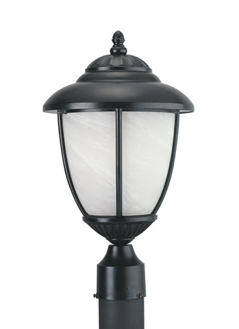 Yorktown One Light Outdoor LED Post Lantern - Black Outdoor Sea Gull Lighting 
