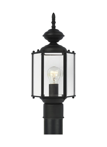 Classico One Light Outdoor Post Lantern - Black Outdoor Sea Gull Lighting 