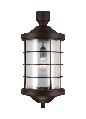 Sauganash One Light Outdoor Post Lantern - Bronze Outdoor Sea Gull Lighting 