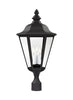 Brentwood Three Light Outdoor Post Lantern - Black Outdoor Sea Gull Lighting 