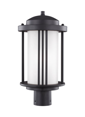 Crowell One Light Outdoor Post Lantern - Black Outdoor Sea Gull Lighting 