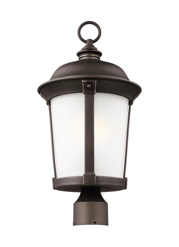 Calder One Light Outdoor Post Lantern - Bronze Outdoor Sea Gull Lighting 