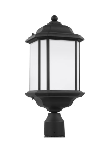 Kent One Light Outdoor LED Post Lantern - Black Outdoor Sea Gull Lighting 