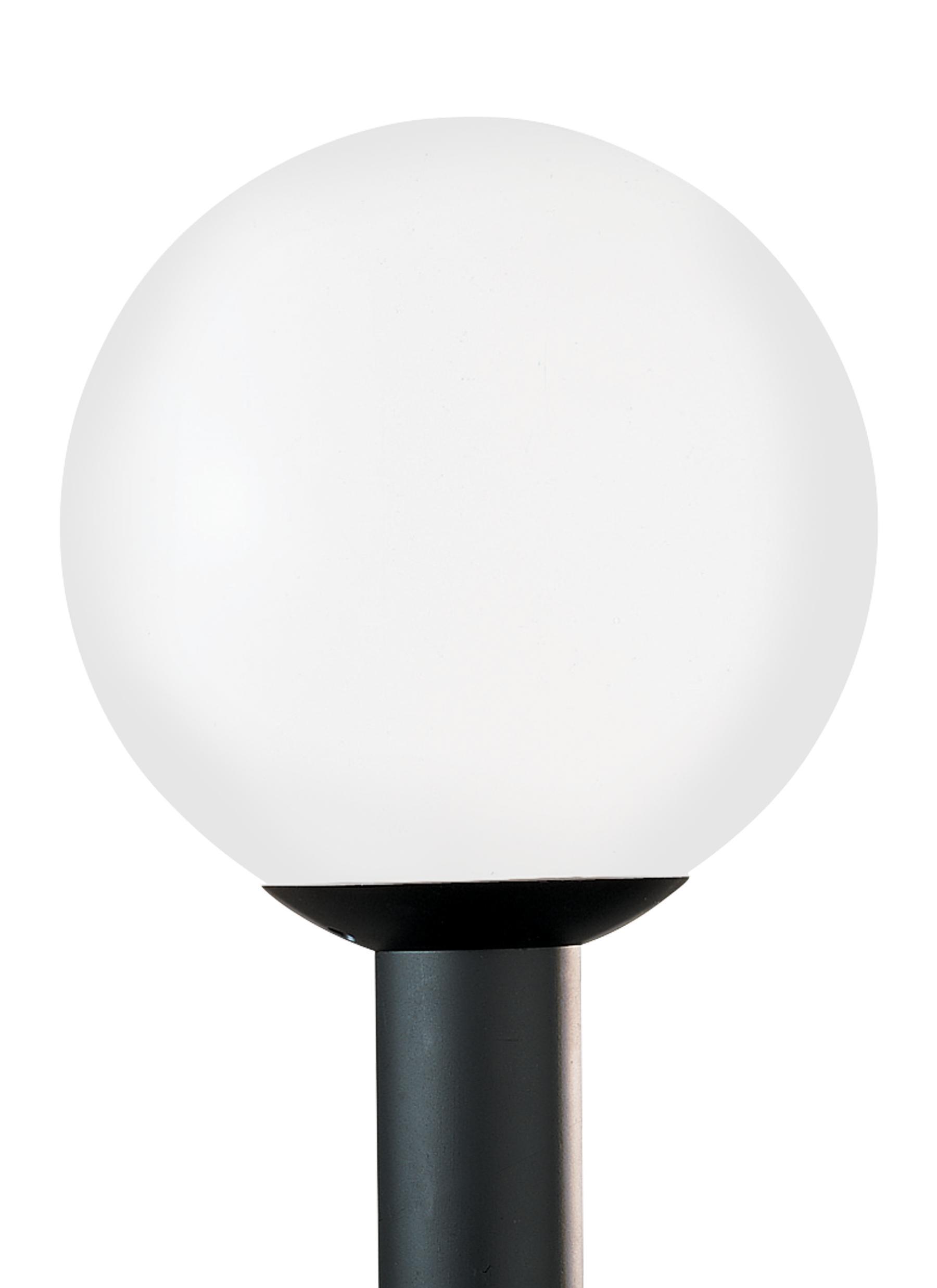 One Light Outdoor LED Post Lantern - White Plastic Outdoor Sea Gull Lighting 