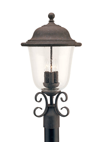 Trafalgar Three Light Outdoor Post Lantern - Oxidized Bronze Outdoor Sea Gull Lighting 