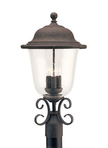 Trafalgar Three Light Outdoor LED Post Lantern - Oxidized Bronze Outdoor Sea Gull Lighting 