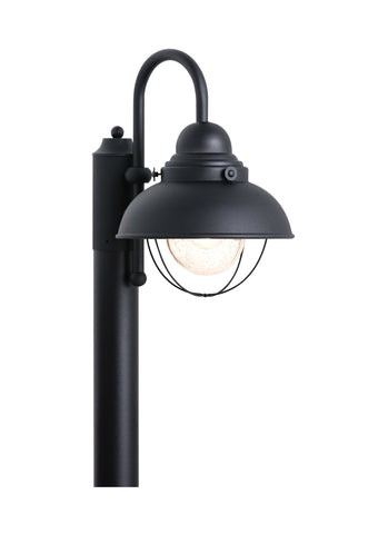 Sebring One Light Outdoor Post Lantern - Black Outdoor Sea Gull Lighting 