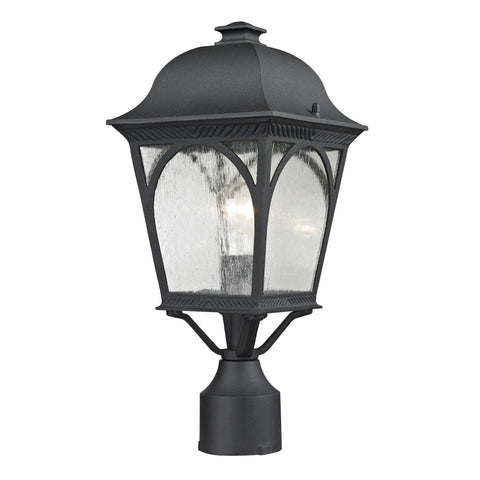 Cape Ann 1-Light Post Mount Lantern in Matte Textured Black - Small Outdoor Lighting Thomas Lighting 