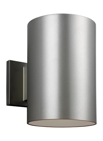 Large One Light Outdoor Wall Lantern - Painted Brushed Nickel Outdoor Sea Gull Lighting 