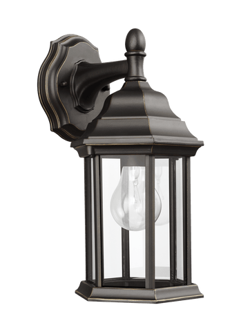 Sevier Small One Light Downlight Outdoor Wall Lantern - Bronze Outdoor Sea Gull Lighting 