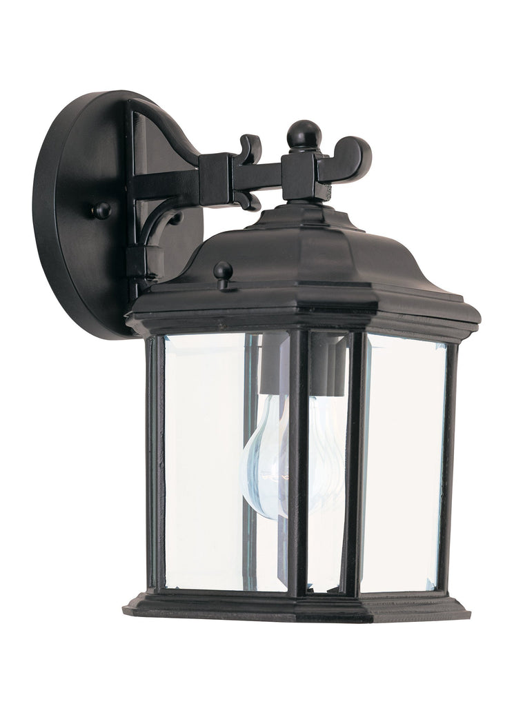 Kent One Light Outdoor Wall Lantern - Black Outdoor Sea Gull Lighting 