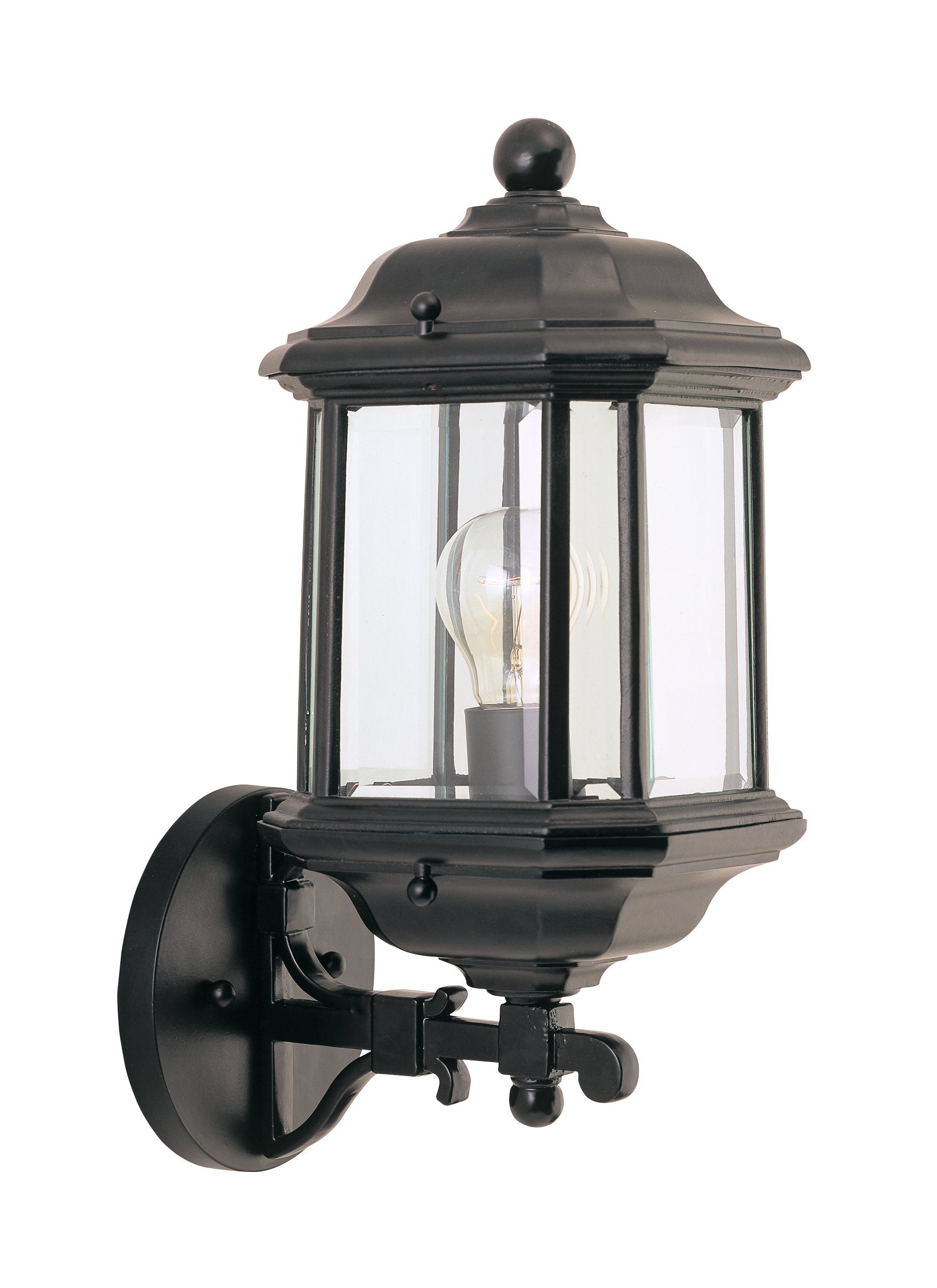 Kent One Light Outdoor Wall Lantern - Black Outdoor Sea Gull Lighting 