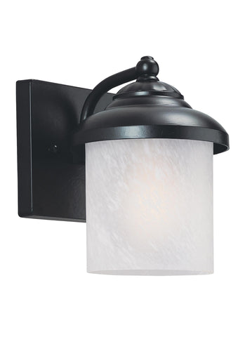 Yorktown Small One Light Outdoor Wall Lantern - Black Outdoor Sea Gull Lighting 