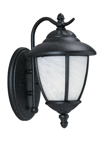 Yorktown One Light Outdoor LED Wall Lantern - Forged Iron Outdoor Sea Gull Lighting 