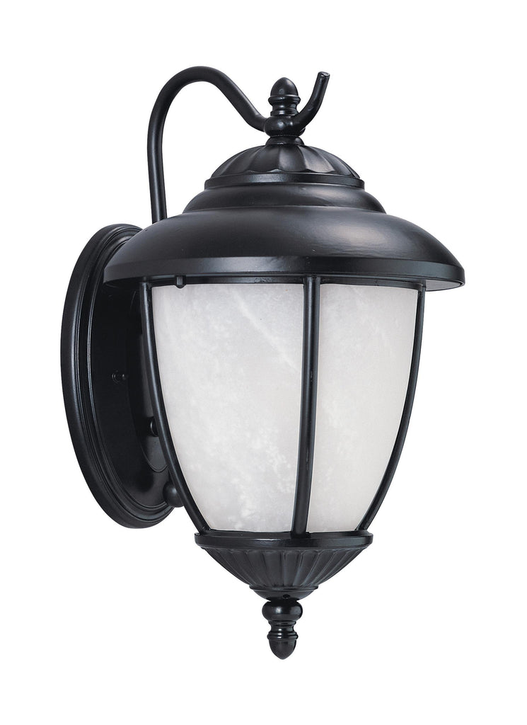 Yorktown One Light Outdoor LED Wall Lantern - Black Outdoor Sea Gull Lighting 