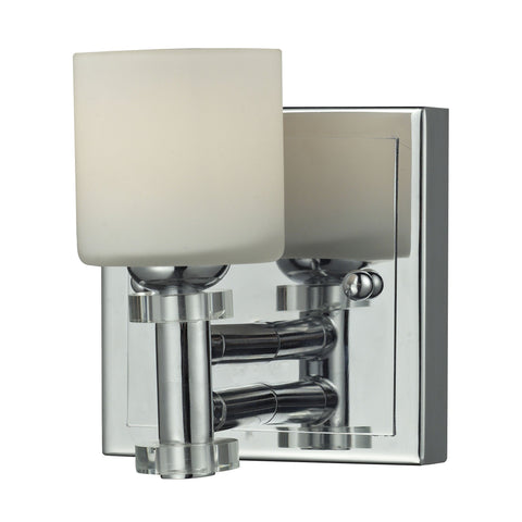 4"w Chrome Wall Sconce with White Glass Shade Wall ELK Lighting 
