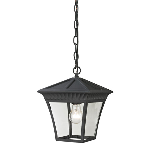 Ridgewood 1-Light Pendant Lantern in Matte Textured Black - Medium Outdoor Lighting Thomas Lighting 
