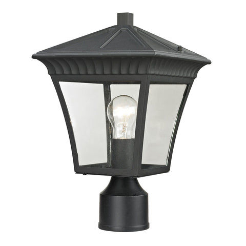 Ridgewood 1-Light Post Mount Lantern in Matte Textured Black - Medium Outdoor Lighting Thomas Lighting 