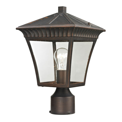 Ridgewood 1-Light Post Mount Lantern in Hazelnut Bronze - Medium Outdoor Lighting Thomas Lighting 