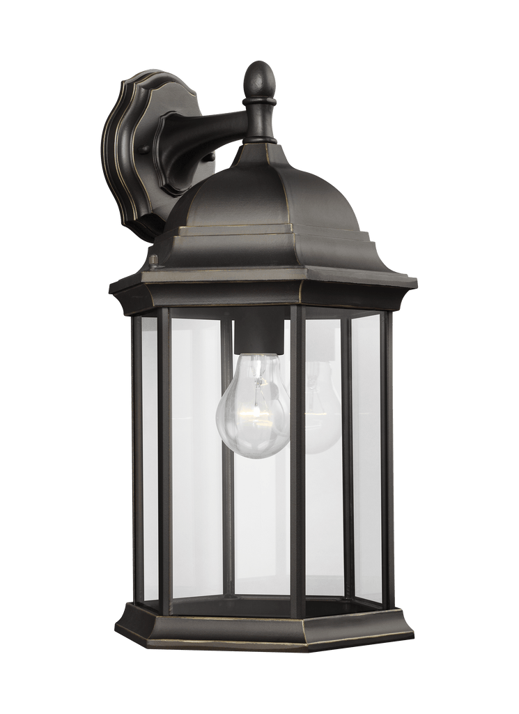 Sevier Large One Light Downlight Outdoor Wall Lantern - Bronze Outdoor Sea Gull Lighting 