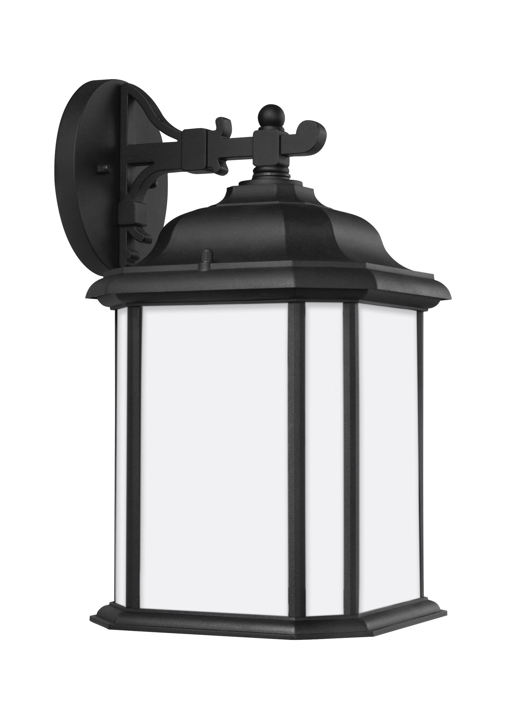 Kent One Light Outdoor LED Wall Lantern - Black Outdoor Sea Gull Lighting 