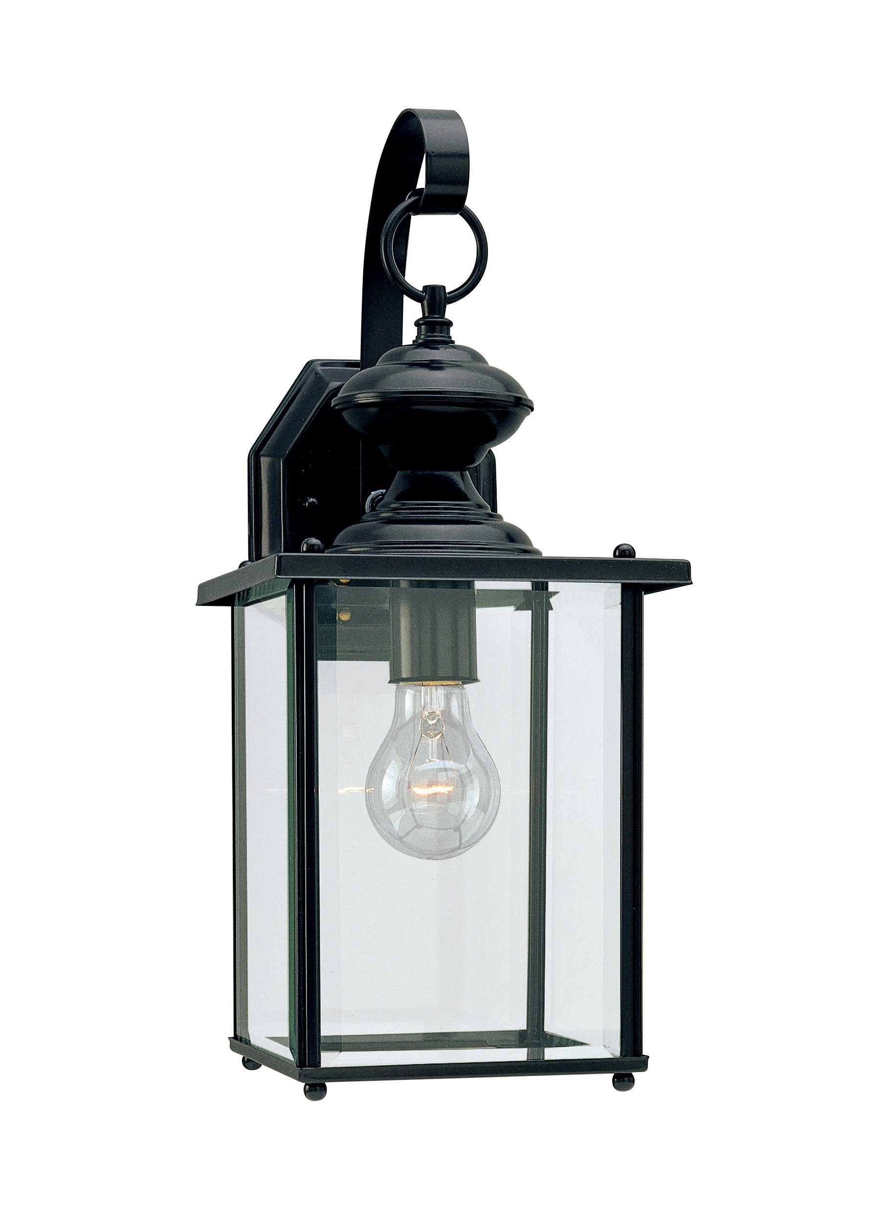 Jamestowne One Light Outdoor Wall Lantern - Black Outdoor Sea Gull Lighting 
