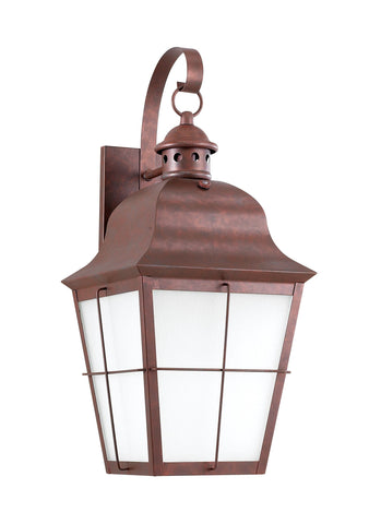 Chatham One Light Outdoor Wall Lantern - Weathered Copper Outdoor Sea Gull Lighting 