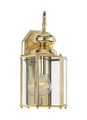 Classico One Light Outdoor Wall Lantern - Polished Brass