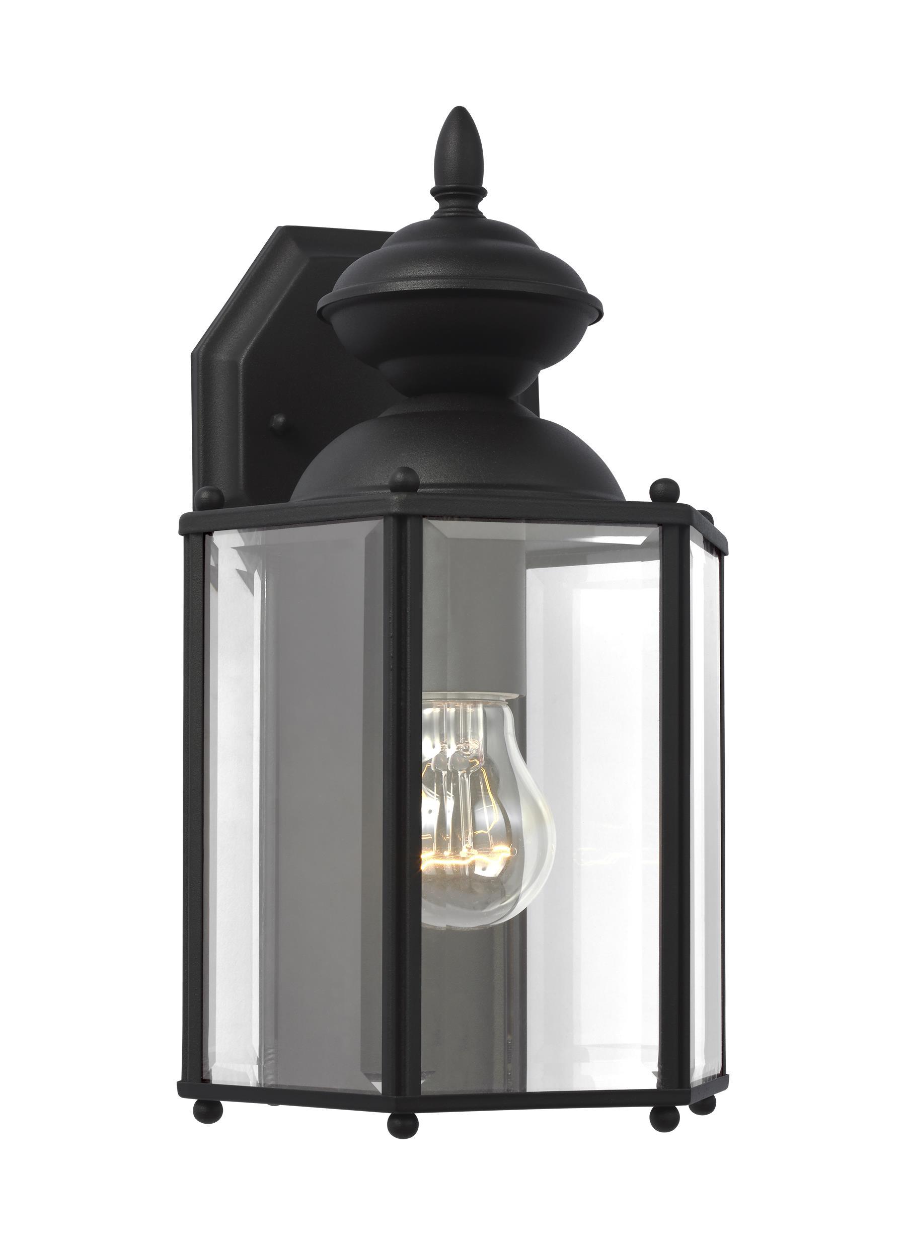 Classico One Light Outdoor Wall Lantern - Black Outdoor Sea Gull Lighting 