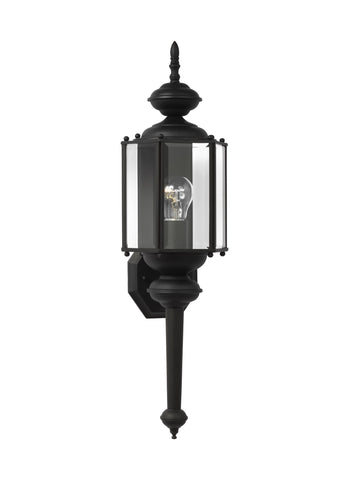 Classico One Light Outdoor Wall Lantern - Black Outdoor Sea Gull Lighting 