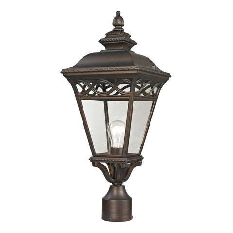 Mendham 1-Light Post Mount Lantern in Hazelnut Bronze - Medium Outdoor Lighting Thomas Lighting 