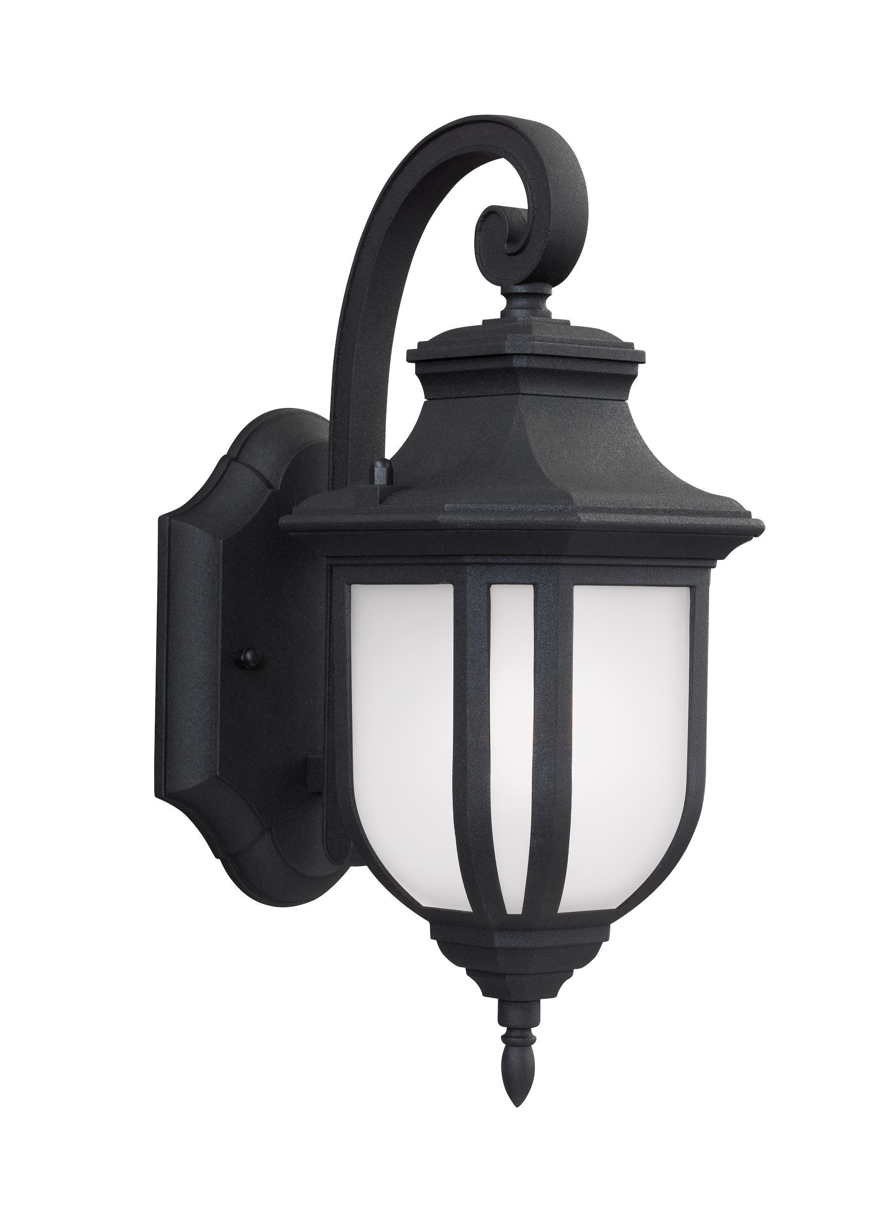 Childress Small One Light Outdoor LED Wall Lantern - Black Outdoor Sea Gull Lighting 