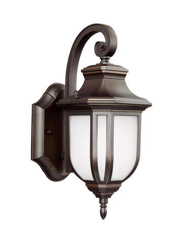 Childress Small One Light Outdoor LED Wall Lantern - Bronze Outdoor Sea Gull Lighting 