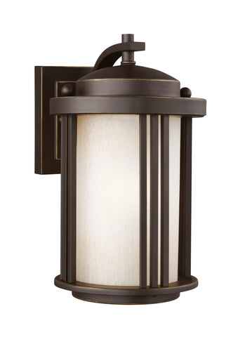 Crowell Small One Light Outdoor LED Wall Lantern - Bronze Outdoor Sea Gull Lighting 
