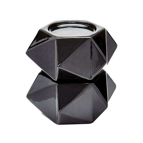 Large Ceramic Star Candle Holders In Black - Set of 2 Accessories Dimond Home 