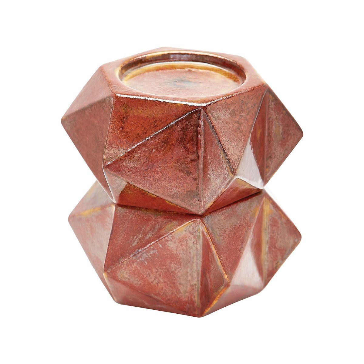 Large Ceramic Star Candle Holders In Russet - Set of 2 Accessories Dimond Home 