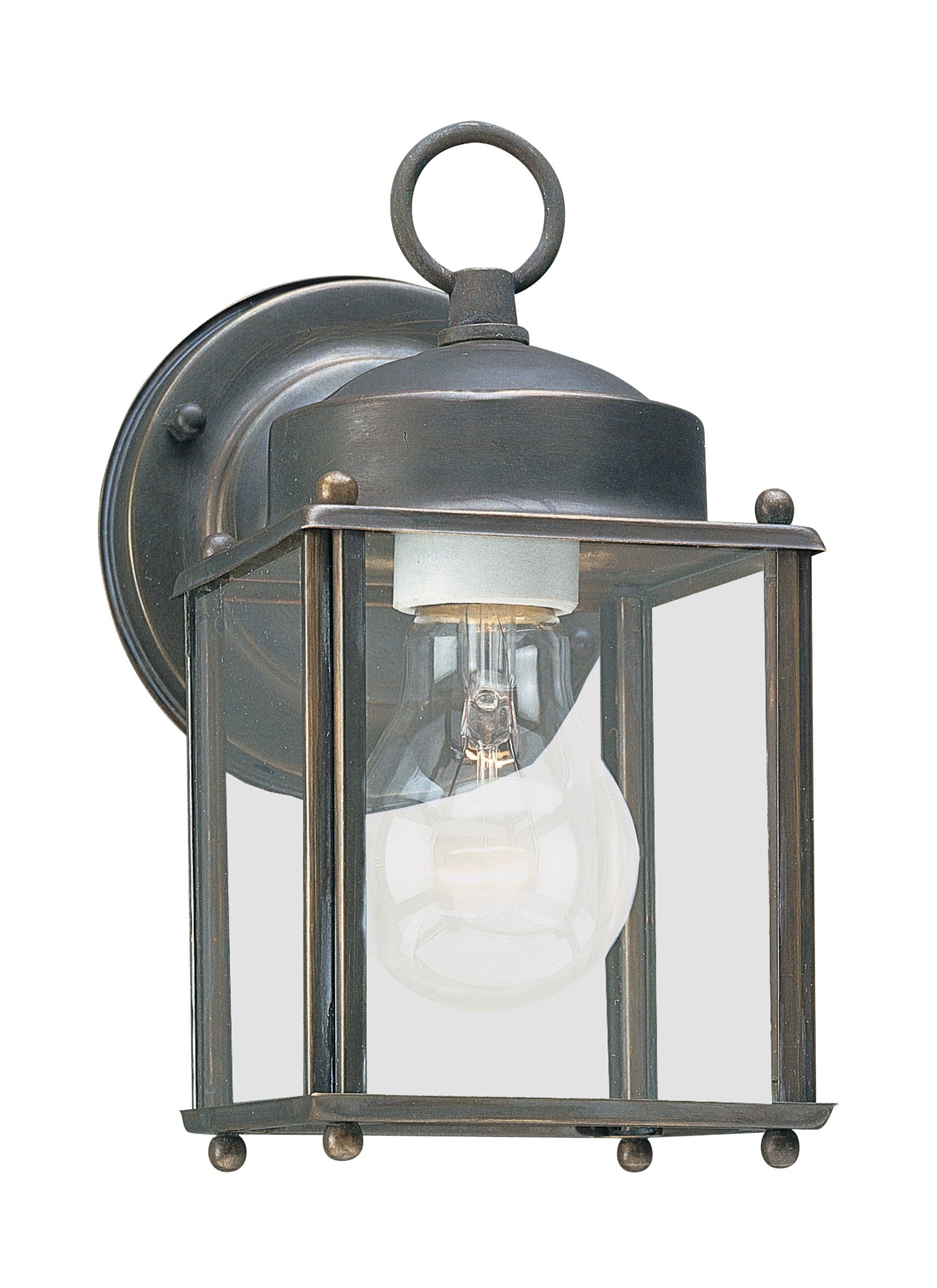 New Castle One Light Outdoor Wall Lantern - Bronze Outdoor Sea Gull Lighting 