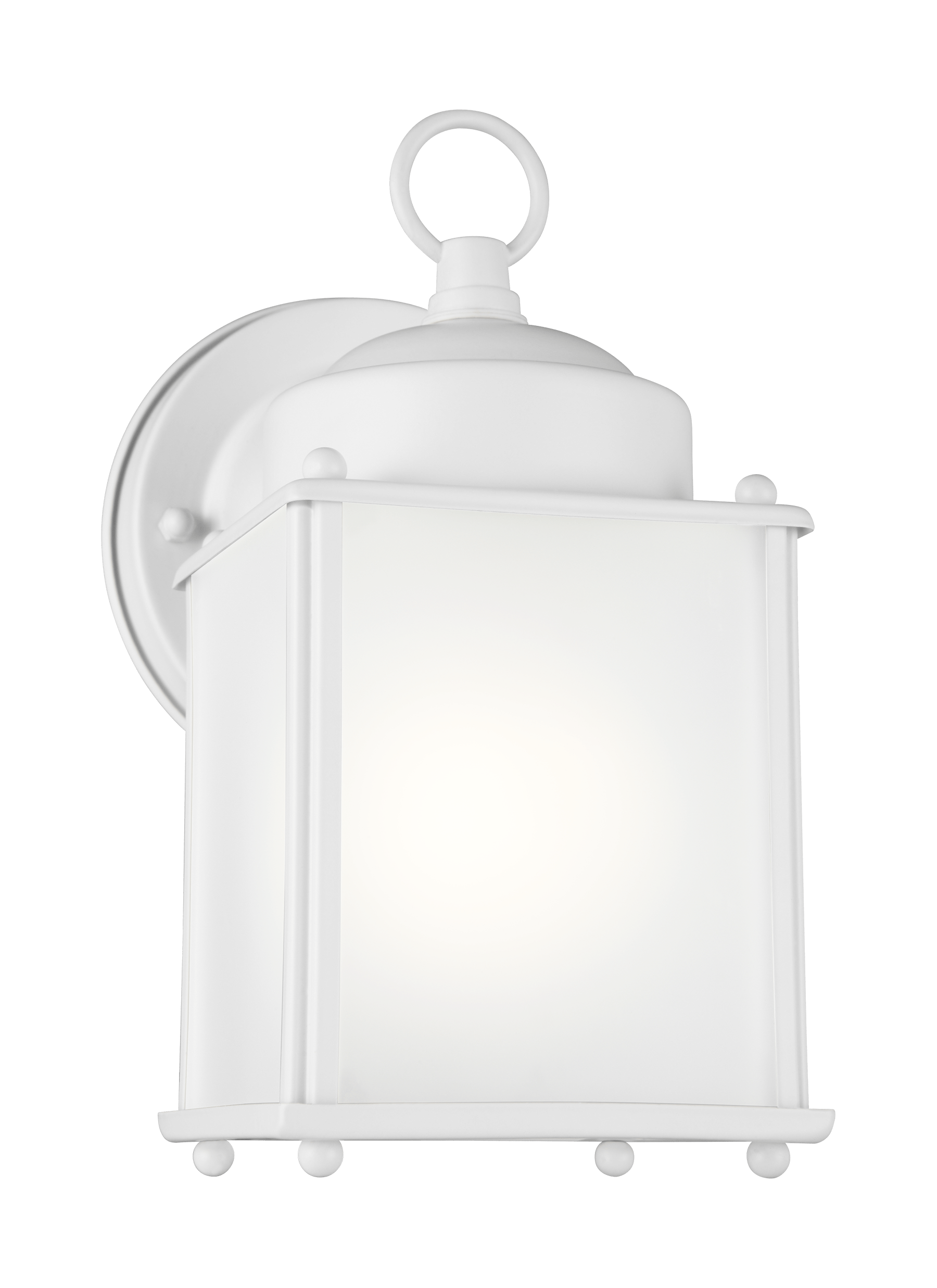 New Castle One Light Outdoor LED Wall Lantern - White Outdoor Sea Gull Lighting 