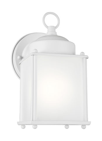 New Castle One Light Outdoor LED Wall Lantern - White Outdoor Sea Gull Lighting 