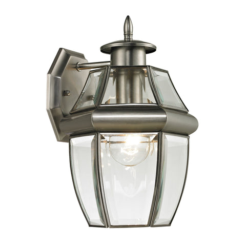 Ashford 1-Light Coach Lantern in Antique Nickel - Small Outdoor Lighting Thomas Lighting 