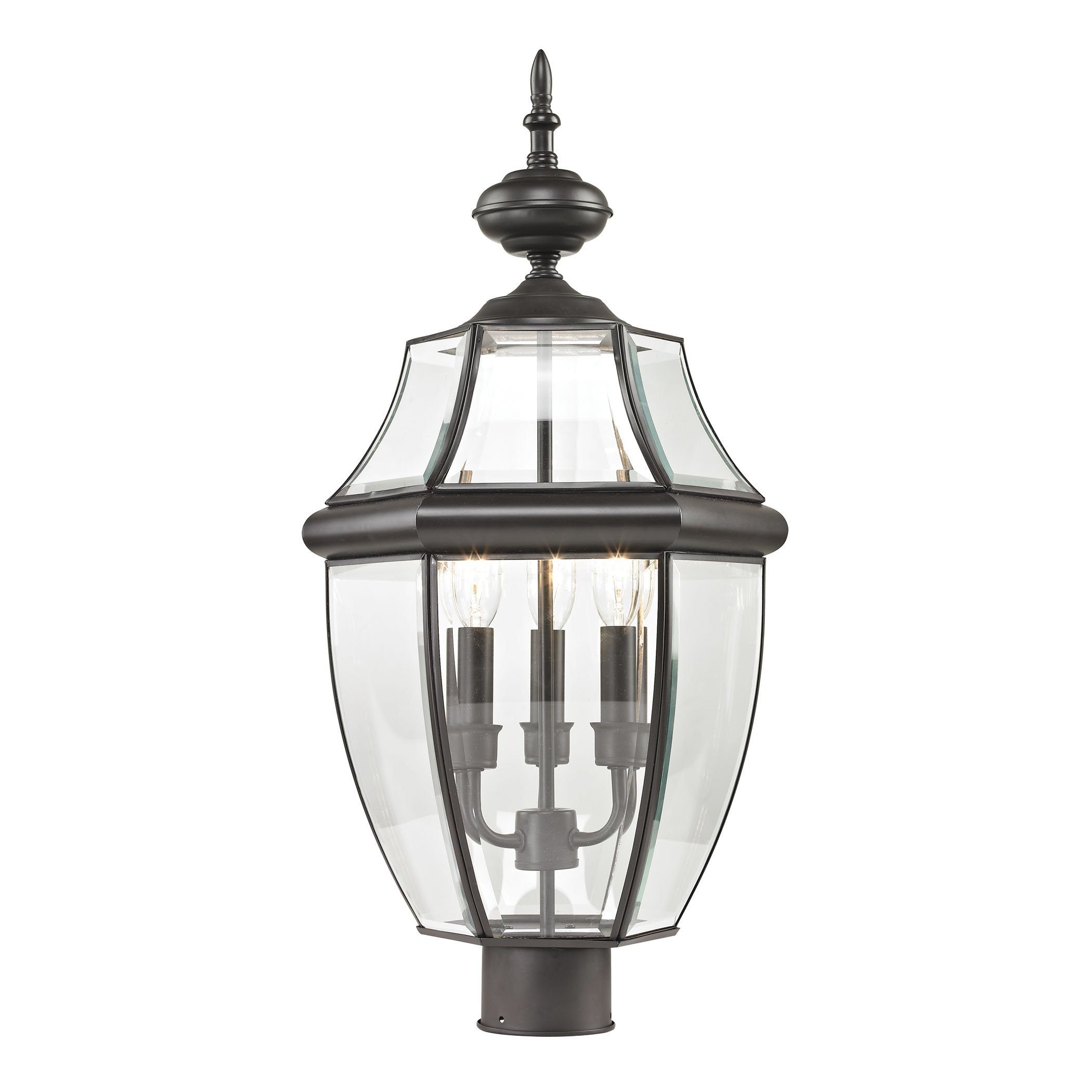 Ashford 3-Light Post Mount Lantern in Oil Rubbed Bronze - Large Outdoor Lighting Thomas Lighting 