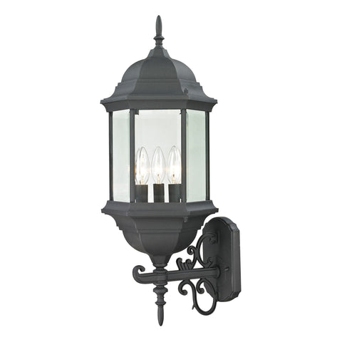 Spring Lake 3-Light Coach Lantern in Matte Textured Black - Large Outdoor Lighting Thomas Lighting 